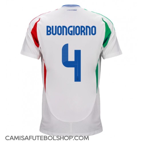 Camisa de time de futebol Itália Alessandro Buongiorno #4 Replicas 2º Equipamento Europeu 2024 Manga Curta